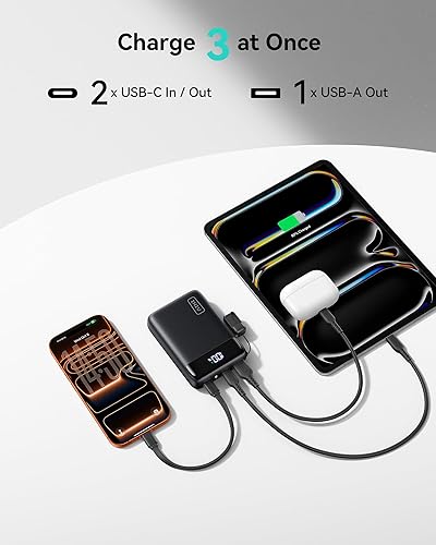 Miniatura 3 de INIU Cargador portátil, más pequeño de 22.5 W, 20000 mAh, USB C, entrada y salida de batería, carga rápida, PD 3.0+QC 4.0, pantalla LED, paquete de