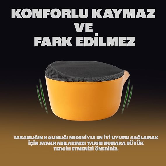 Exland Boy Uzatan Tabanlık 3 Cm Gizli Topuk Yükseltici Iç Taban | Kadınlar & Erkekler Için Ortopedik Destek (L (42-43))