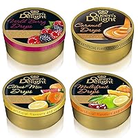 Vista 3 de Queen's Delight Ingredientes naturales y jugo de fruta real, caramelo duro, lata de gotas de frutas, 5.3 onzas (5.29 oz) - 10 latas