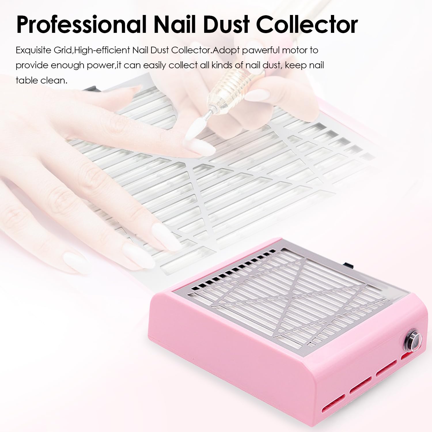 Amazon | ネイルバキューム 爪用集じん器 ピンク ネイルダスト