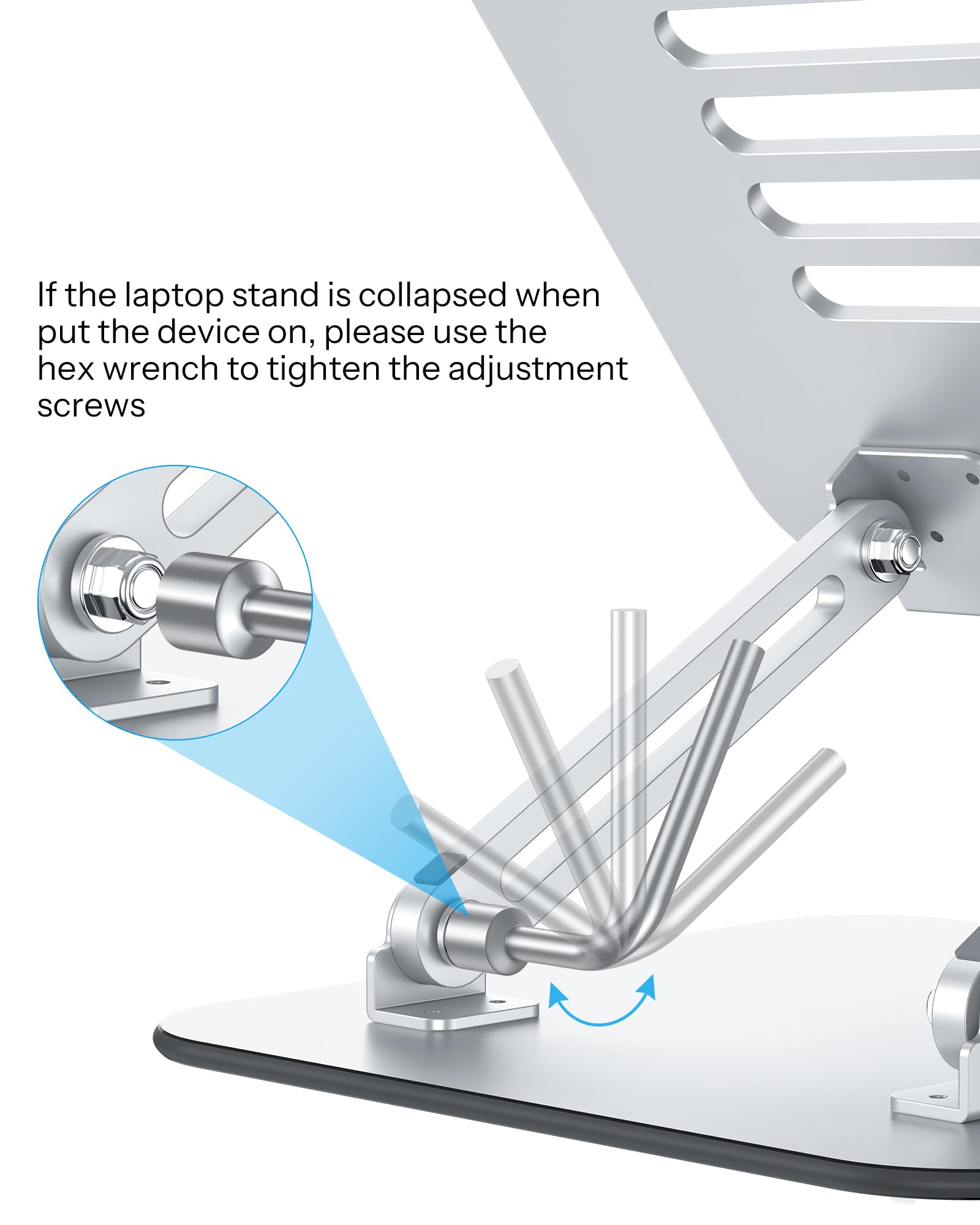 OMOTON Supporto per laptop da scrivania, supporto per computer compatibile tutti i laptop (10-17")