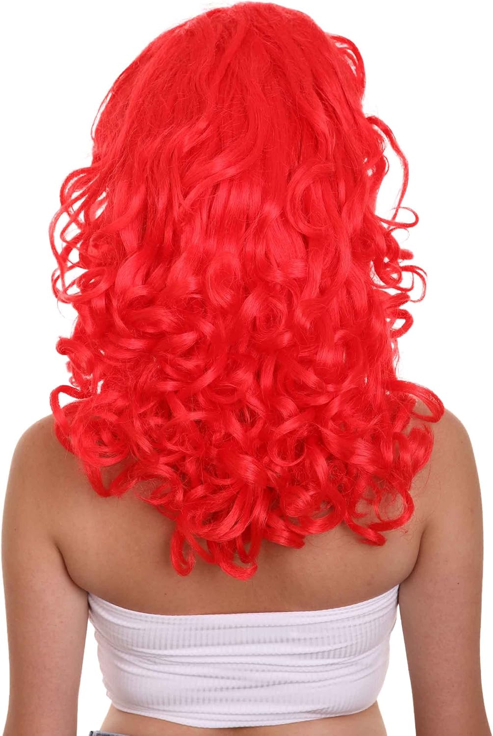 HPO Women's Troll Long Curly Wig Collection | Breathable Capless Cap Design | Synthetic Soft Fiber Hair, Perfect for your next Festival and Group Anime Party!