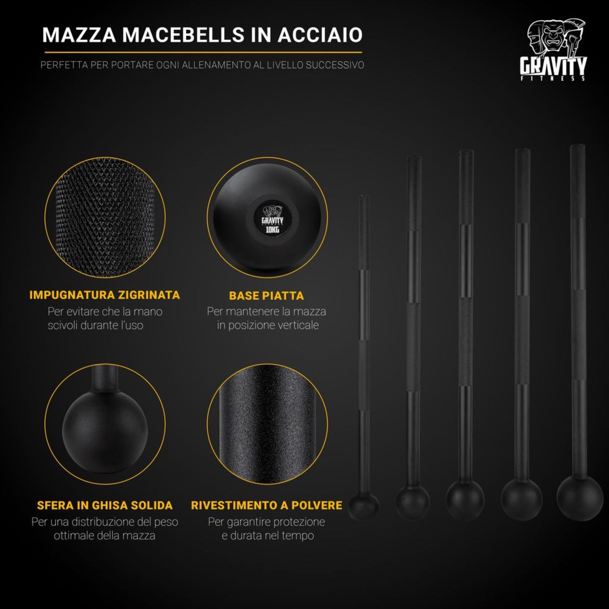 Gravity Fitness Massa in Acciaio Bell