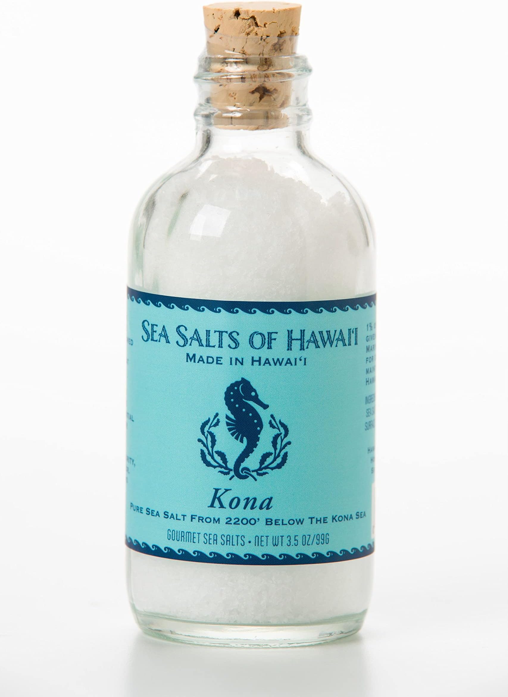 Pure Kona Deep Sea Salt Hawaiian Sea Salt, 3.5 Ounce Bottle - Made in Hawaii