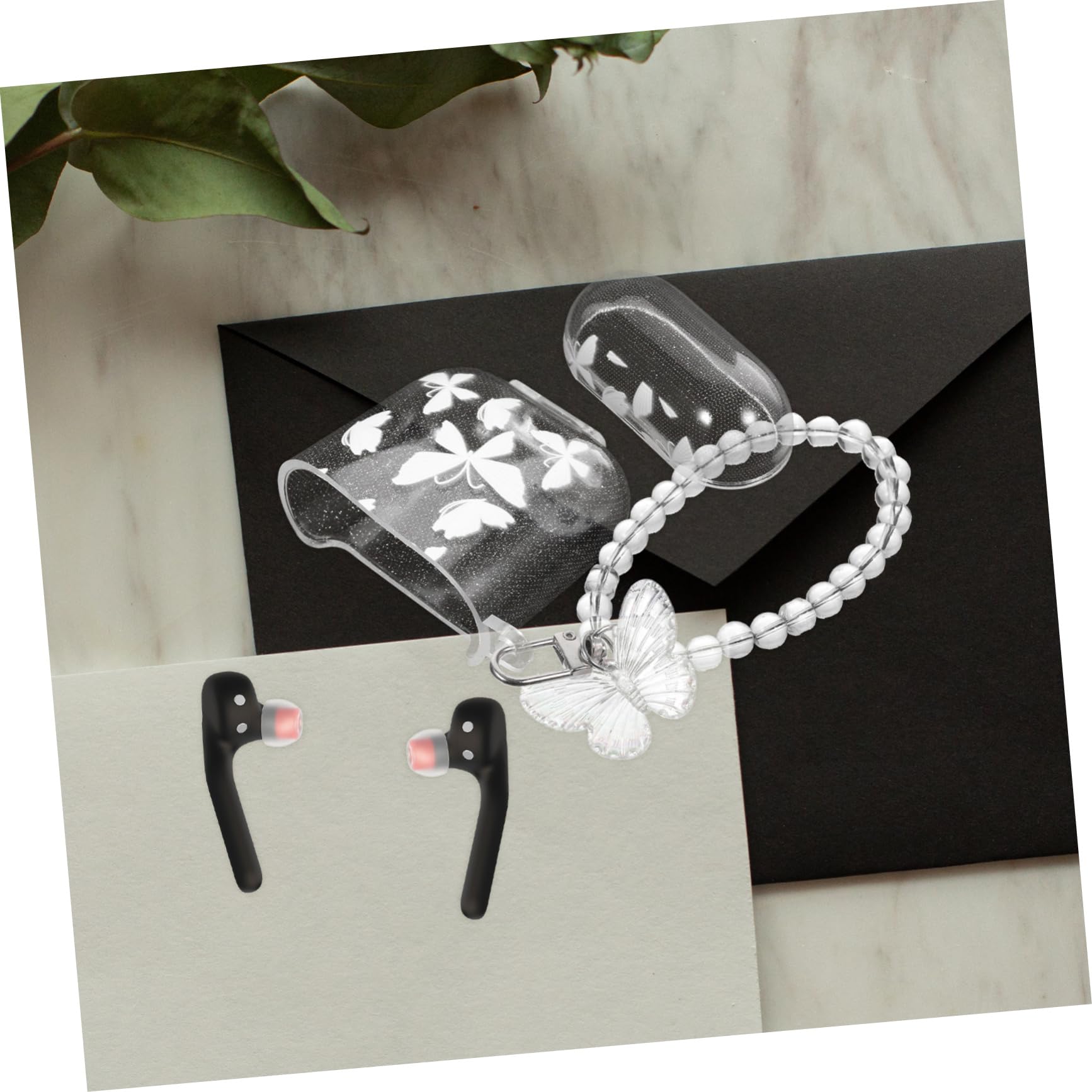 OSALADI 5piezas Funda De Protección para Auriculares con Cadena De Cuentas Estuche Compatible con y Diseño Único y Adorable Ligero y Resistente Caídas