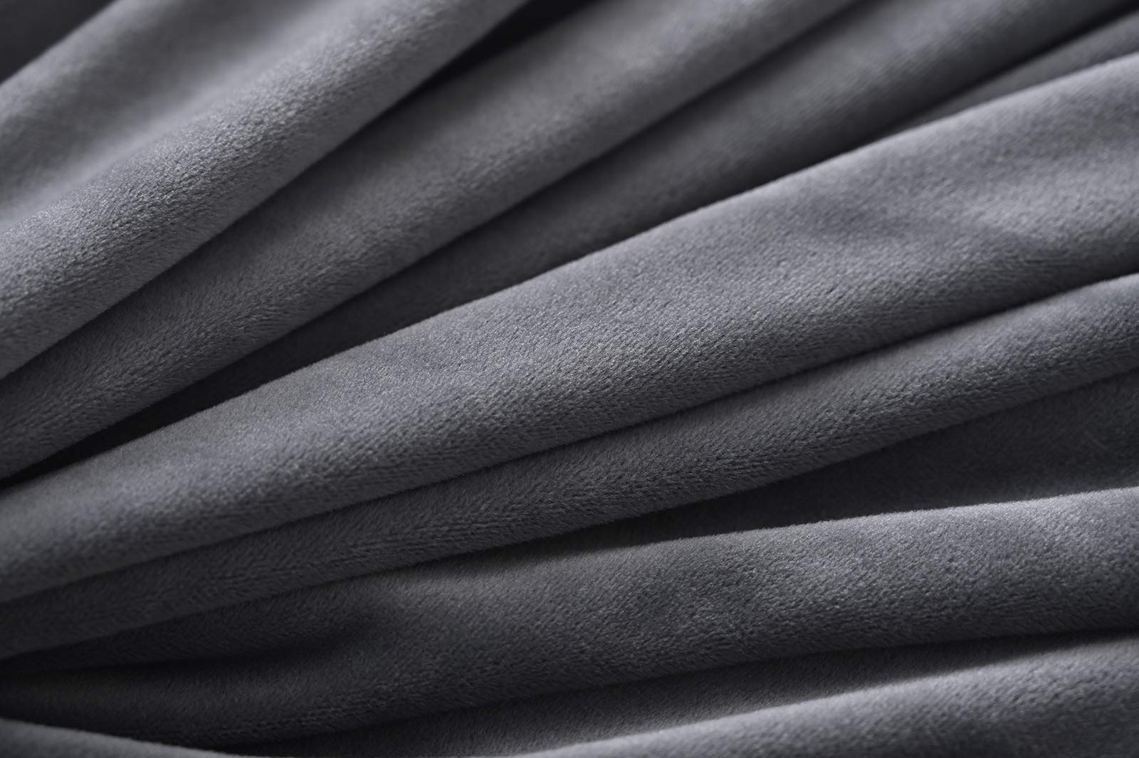 Housse de tête de lit Velours Extensible Housse de Protection de tête de lit Couvre tête pour lit Double King Size Gris Carbone