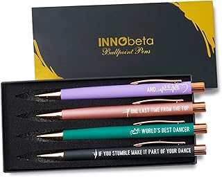 InnoBeta Dancer Gift, Dance Recital Gifts Ballpoint Pen Set of 4, Gifts for Dancers