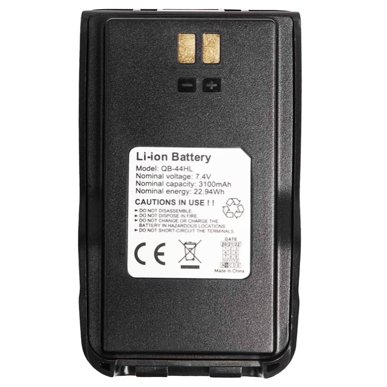 VMUKSANOriginal Battery for AnyTone D878UV Plus,D878UV,D868UV,D858,BTECH DMR-6X2,3100mAh