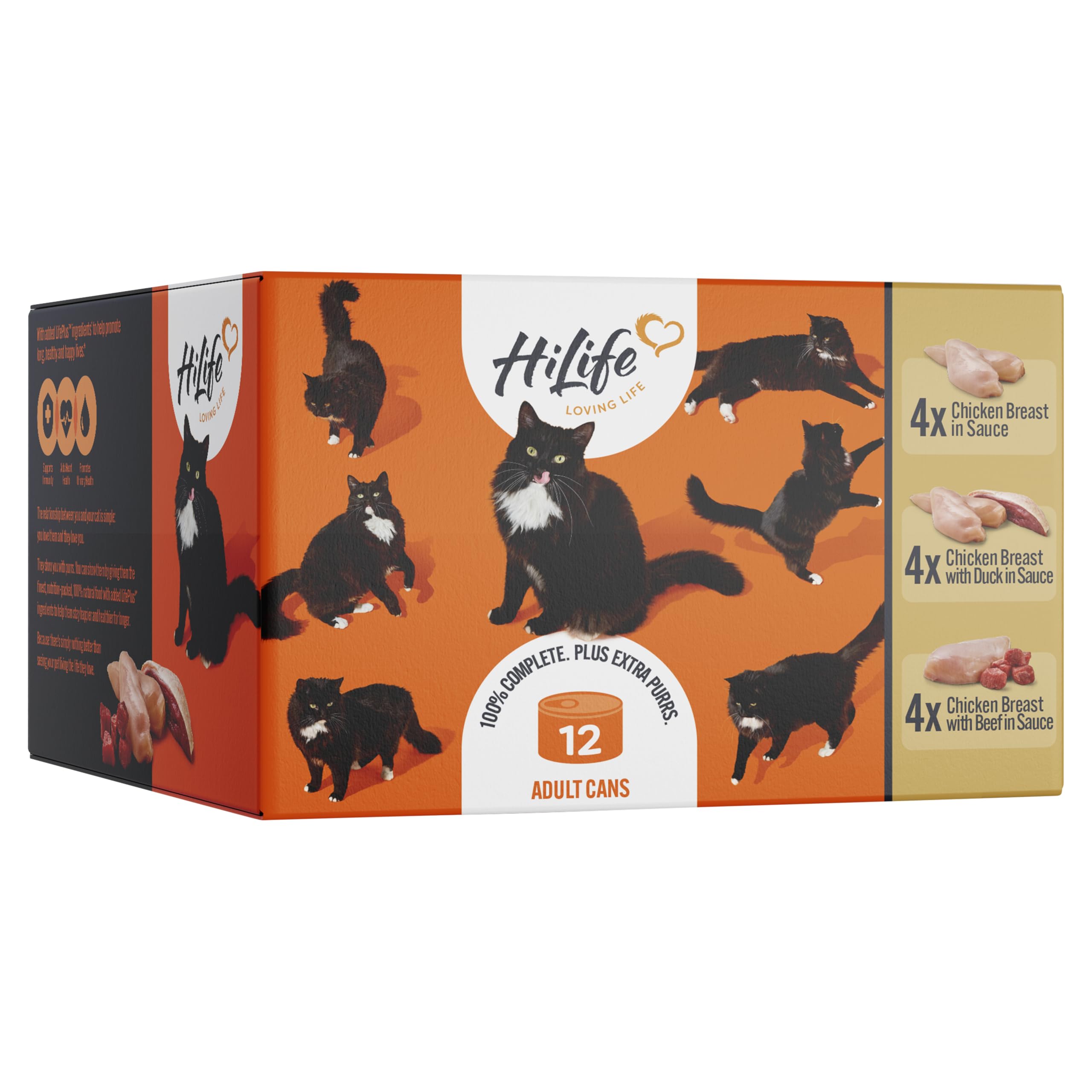 HiLife Luxury Meat Selection In Sauce Wet Cat Food Cans - 12 x 70g