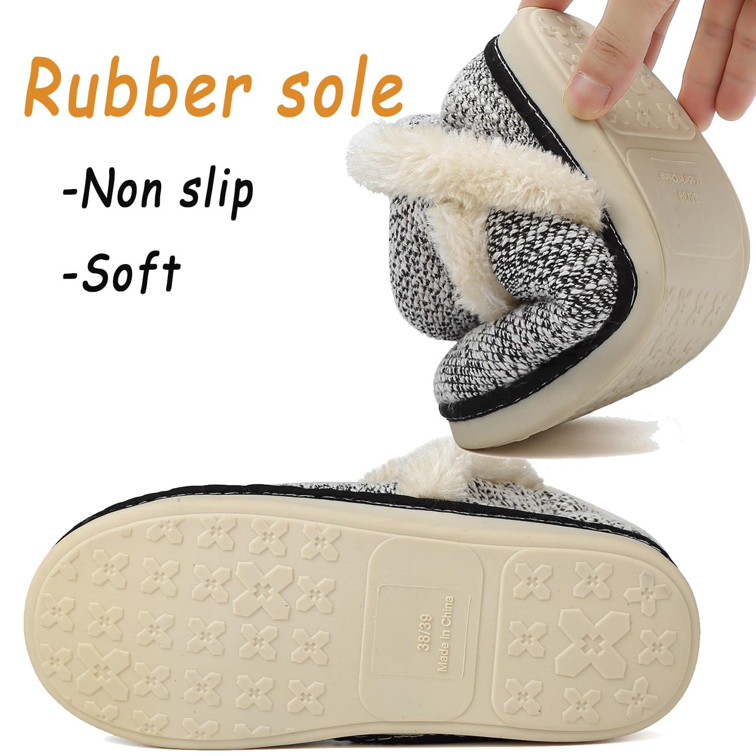 Lvptsh Pantofole da Casa Donna Uomo Invernali Ciabatte Peluche Comode Antiscivolo Stivaletto da Casa Morbido Scarpe Casa Calde Interne Esterno