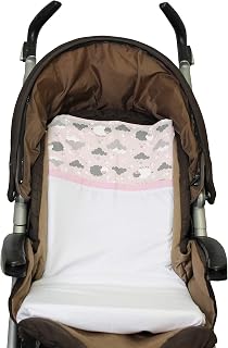 COLCHONETE DE CARRINHO OVELHA ROSA, Giz de Cor Confecções, rosa