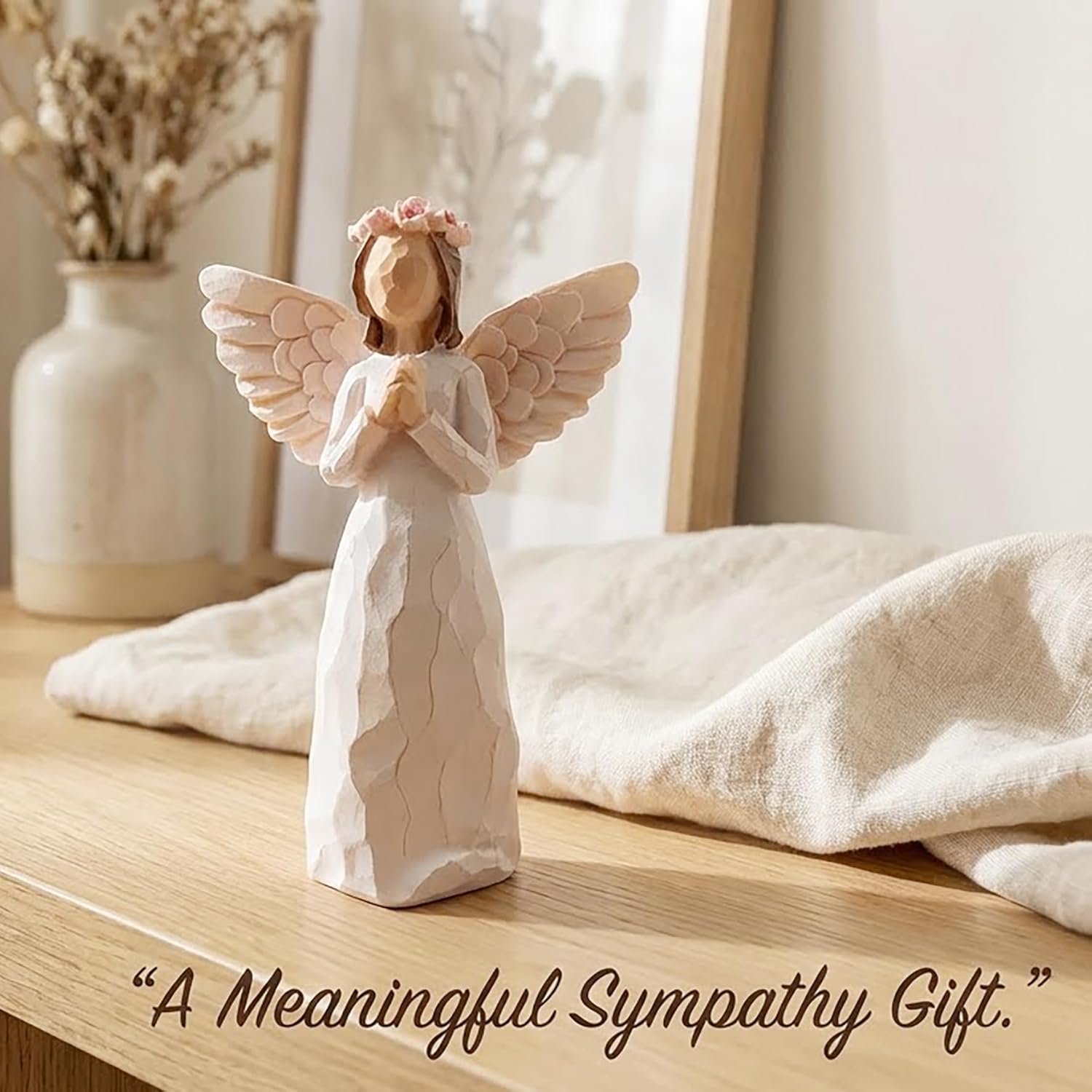 Guardian Angel Figurine for Home Décor, Hand-Painted Resin Statue, Meaningful Sympathy Gift for Loss, Remembrance Keepsake for Loved Ones - Image 2