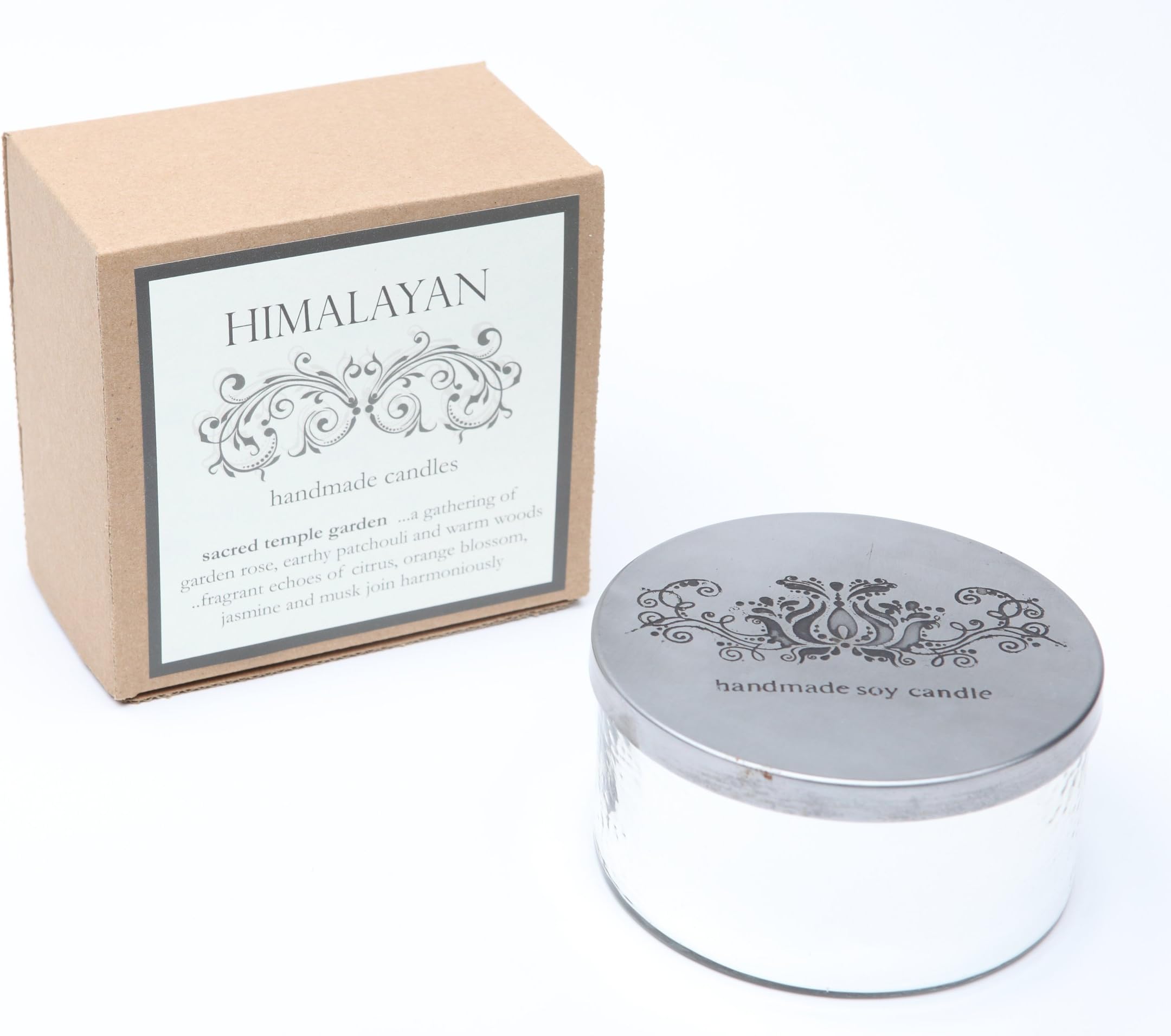 Himalayan Trading Post Mercury Glass Soy Candle, Sacred Temple Garden, 10-Ounce