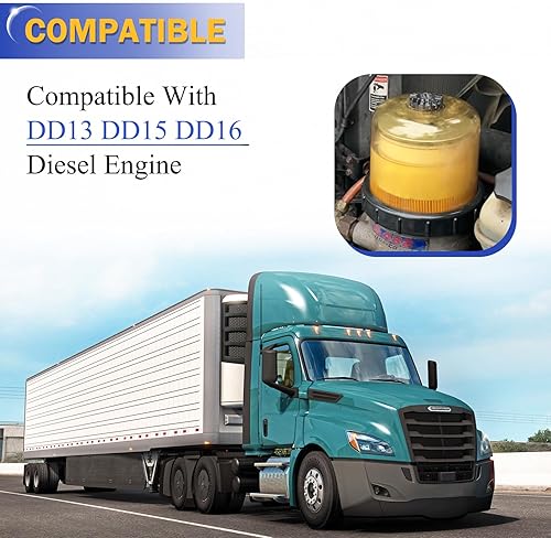 Miniatura 2 de R61709 Reemplazo del elemento separador de agua del filtro de combustible de papel de larga duración para motor diesel Detroit DD13 DD15 DD16