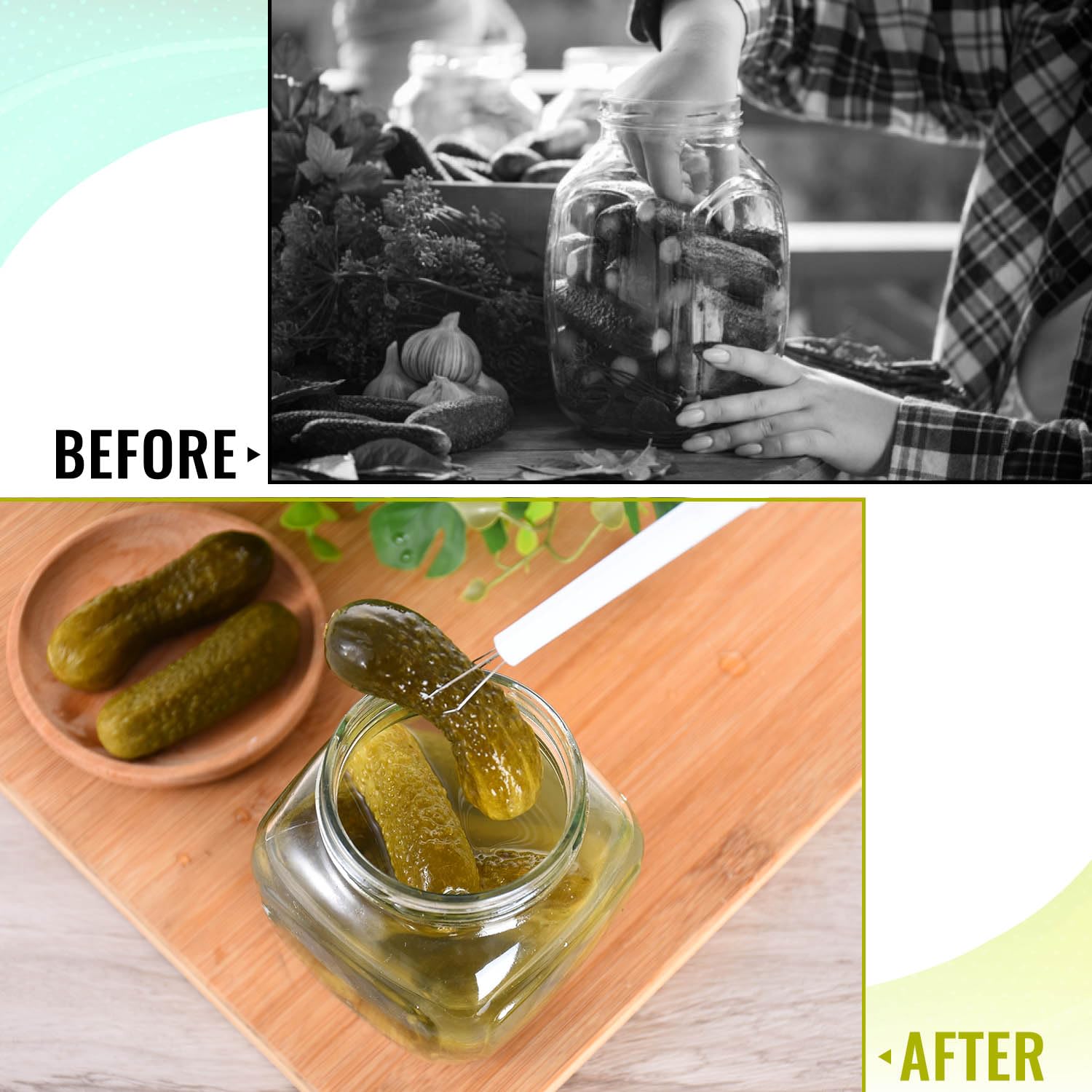 4Pcs Pickle Grabber Tool, Stainless Steel Pickle Picker Grabber, Pickle Pincher Tool for Kitchen Food Olive Pepper — Amazon image 5