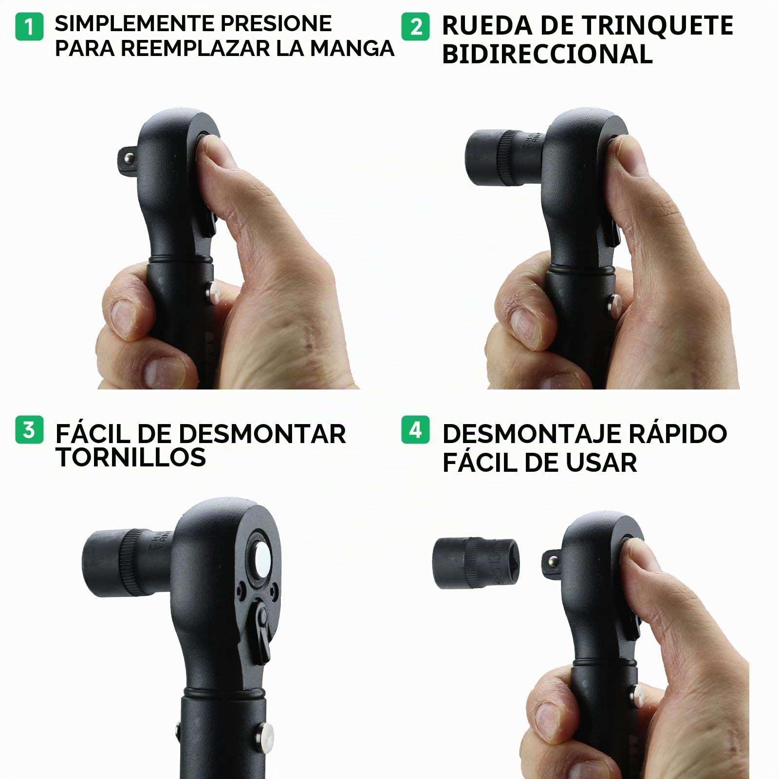 1/2" Llave Dinamométrica, 60-330NM Llave Dinamométrica, 72 Dientes Llave de Torque para Reparación de Moto, Coche y Camiones(60-330 Nm)