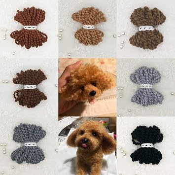 WellieSTR 35g7 Color Curly Hair Coils of Wool Felt Carded Sheep Wool,Roving,Fiber,Needle Felting,Spinning - 5g per Color