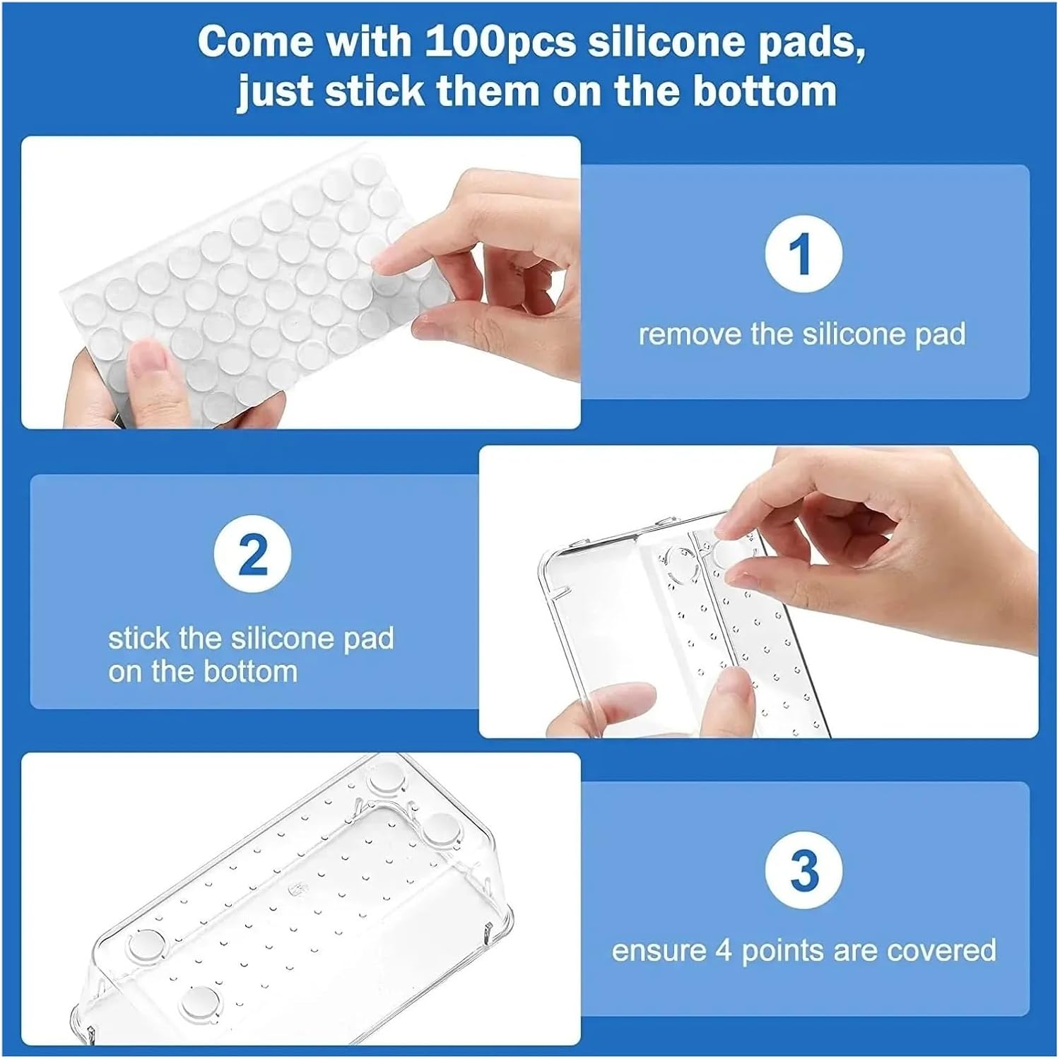 7/14 Pcs Drawer Set Clear Plastic Desk Dividers Bins Bedroom Dresser Office Storage for Makeup Jewelries Gadgets(7PCs G1008A)