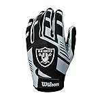 Wilson NFL Stretch Fit Football Gloves - Adult, Las Vegas Raiders