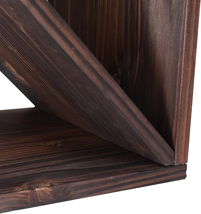 Estante para vino de madera apilable, 24 botellas, estilo rústico miniatura 8