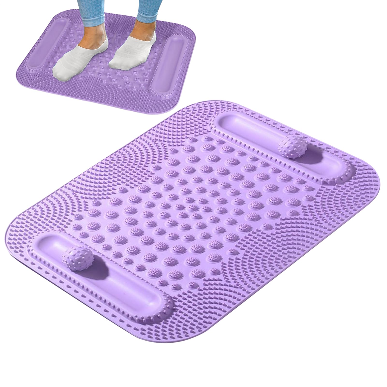 Tapis plantaire à points de pression Stimulateur jambes double piste billes