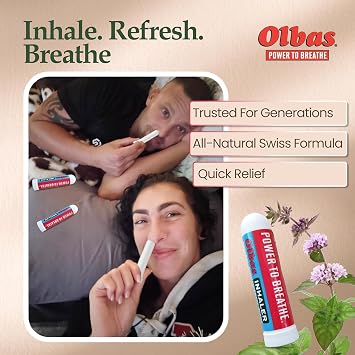Olbas Inhaler Aromatherapy, Essential Oil Inhaler with Natural Oils, 0.01oz