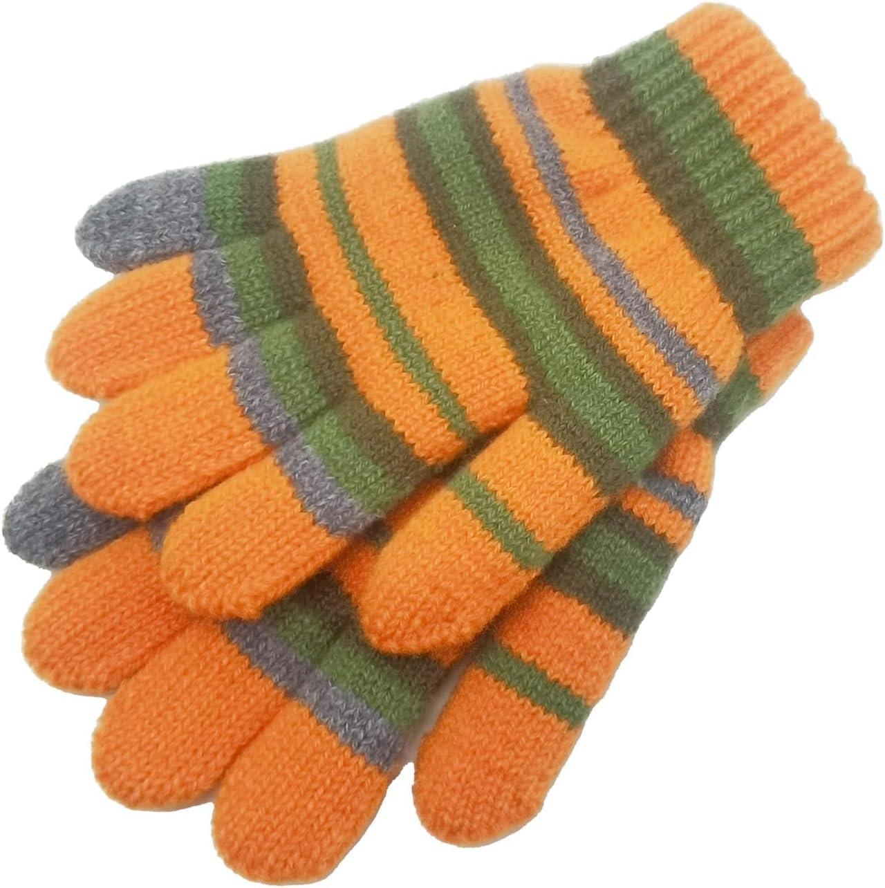 Striped Gloves Orange And Green Fuzzy Gloves Merchandise Merch Accessories Halloween Movie Cosplay Stuff