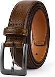 VATAN Men's Genuine Leather Dress Belts, Handmade Classic Every Day Leather Jeans Belt for Men Work Business Casual