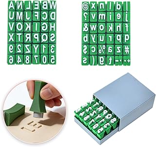 2 Stück Buchstaben Töpferset Tonstempel Buchstaben Stempel Zahlenstempel Töpferwerkzeuge Töpferstempel Töpferzubehör Ton Werkzeug