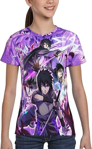 Miniatura 3 de Camisetas para niños, camiseta de anime con estampado 3D de manga corta con dibujos animados para niños y niñas