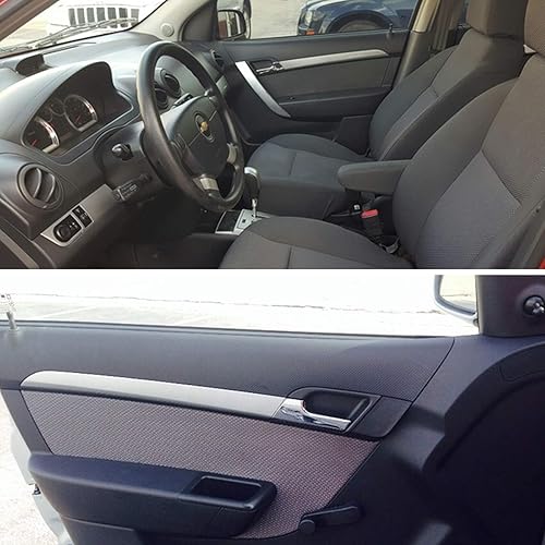 Vista 5 de IRONTEK Manija de puerta interior 96462709 96462710 OE Reemplazar para lado izquierdo y derecho, ajuste Chevrolet Aveo 2007-2011, para Chevrolet