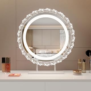 Round LED Vanity Mirror Tabletop Makeup Mirro...