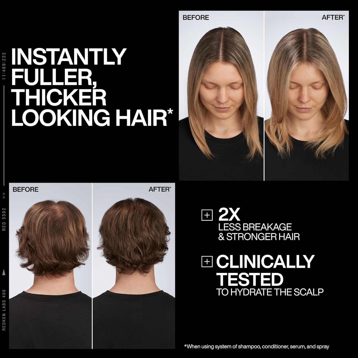 Redken Acidic Grow Full Densifying Shampoo for Thicker-Looking Hair