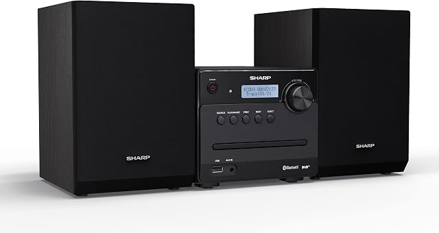 SHARP XL-B515D(BK) Micro Sound System 40W with DAB+ Digital & FM Radio, Bluetooth, USB, Aux & CD Playback  Black
