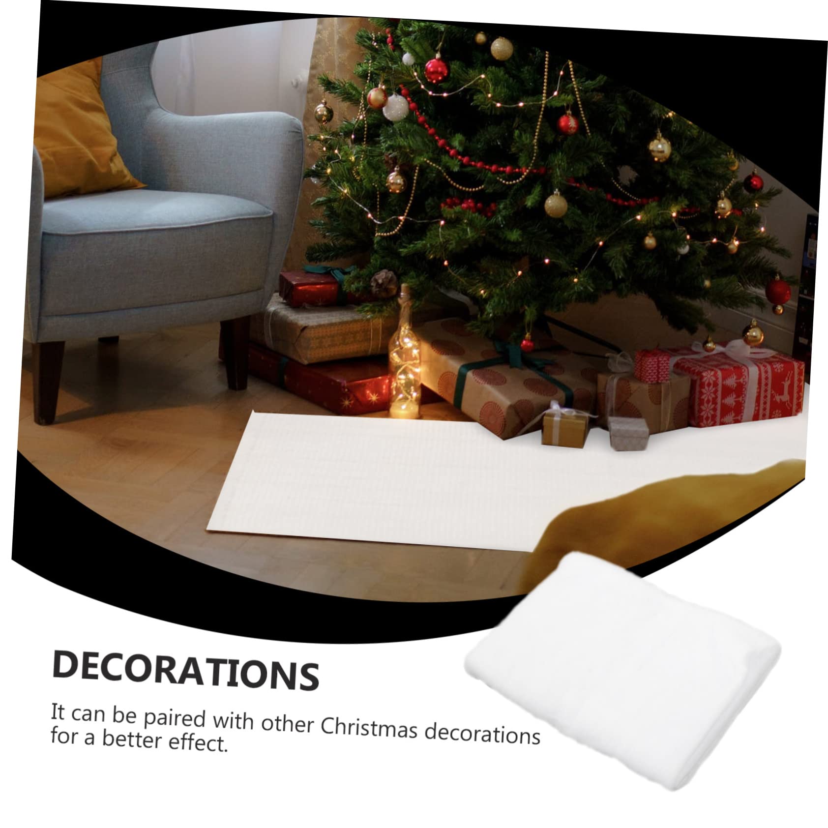 PRETYZOOM 1Pc Thick Artificial Snow for Holiday Decorations Lifelike Fake Snow for Christmas Party Supplies for Indoor and Outdoor Festive Decor