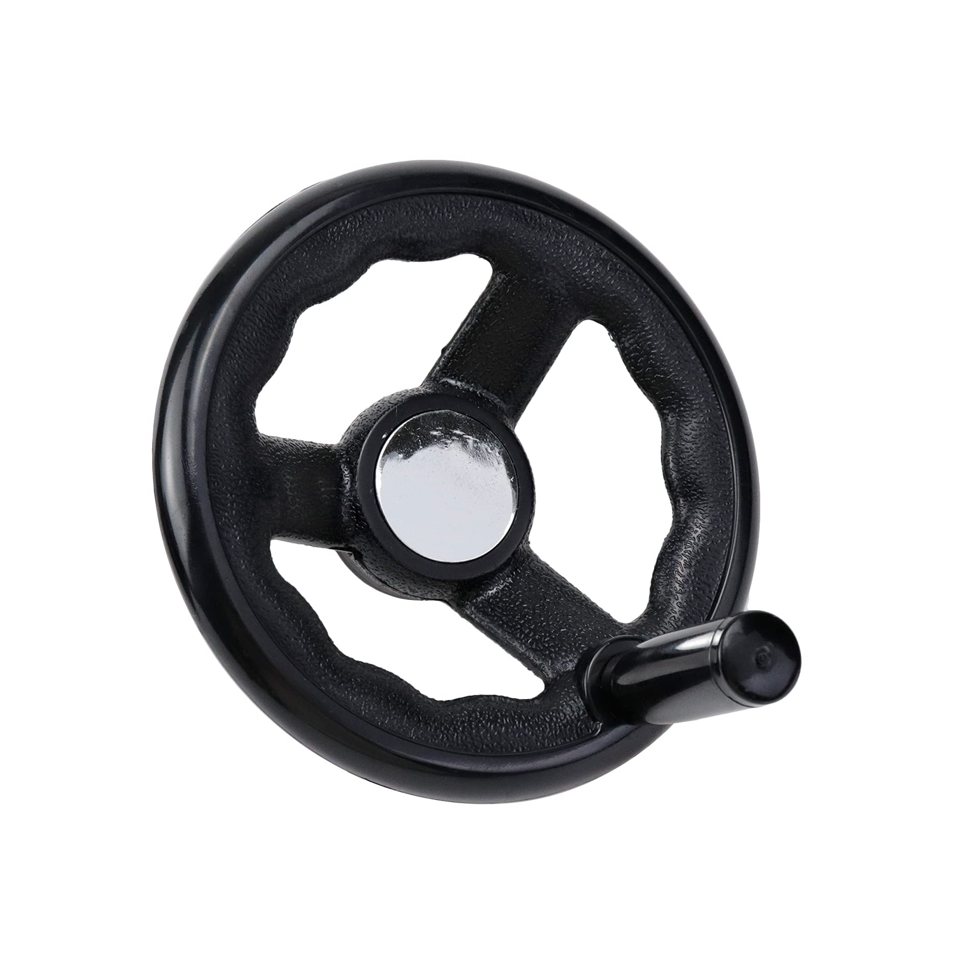 直径125mm 12mm IDロータリーハンドホイール、鋳鉄クロムメッキ