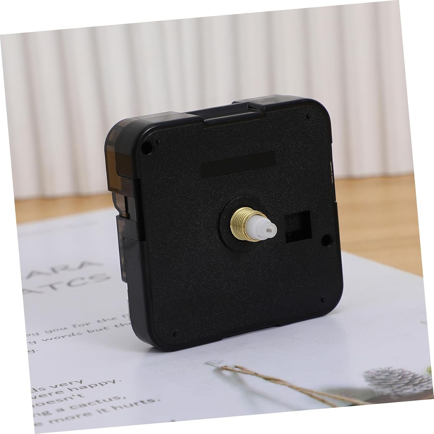 Quartz Clock Movement Mechanism Replacement,Wall Clock Mechanisms Battery Operated Clock Movement DIY Repair Parts Black 5.5 x 5.5 x 3