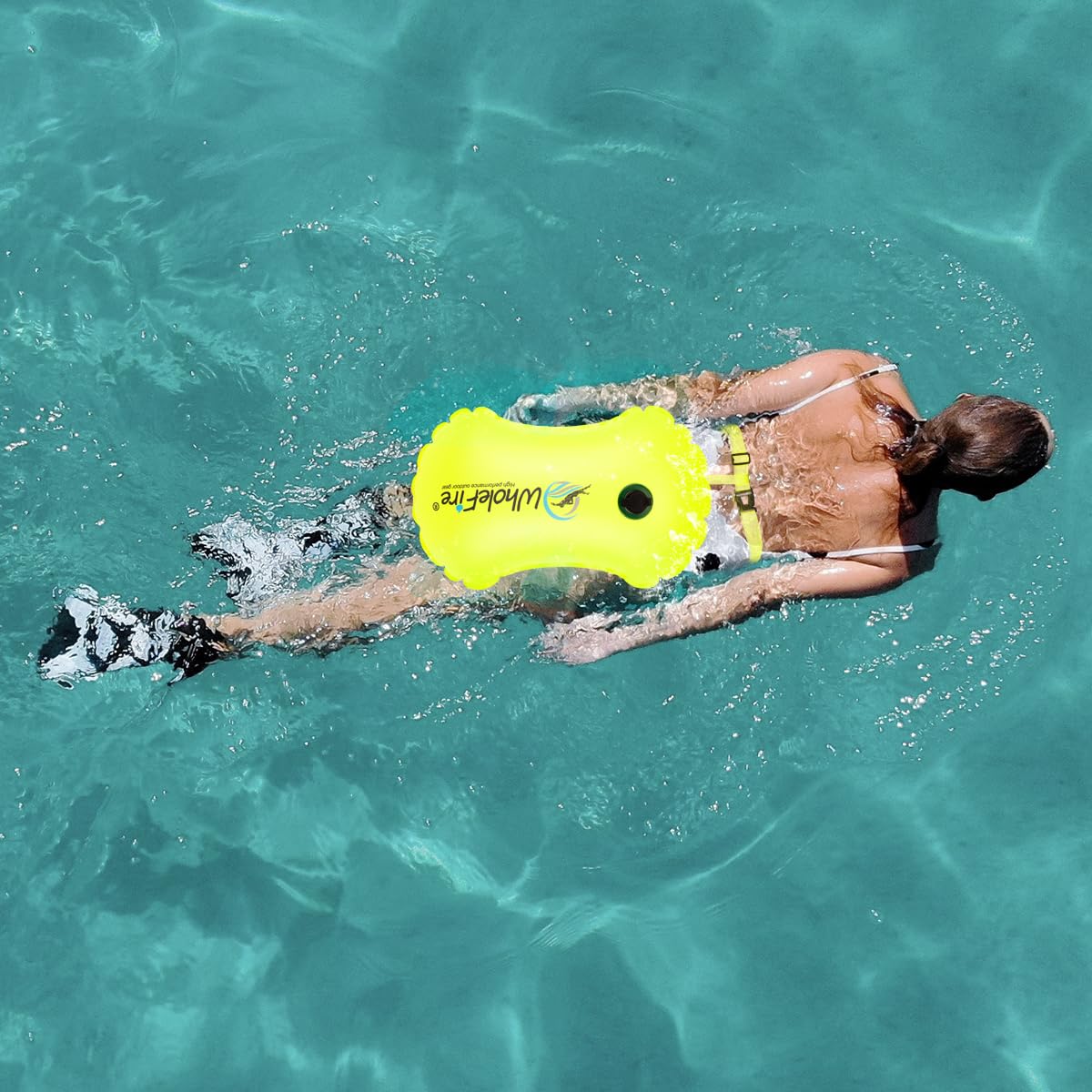Bouée De Natation Gonflable étanche 20L WholeFire - Sécurité Et Visibilité Pour Nage En Eau Libre