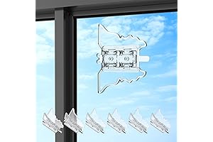 Butterfly Door Lock: 6-Pack Child Proof Safety Lock for Sliding Windows & Doors