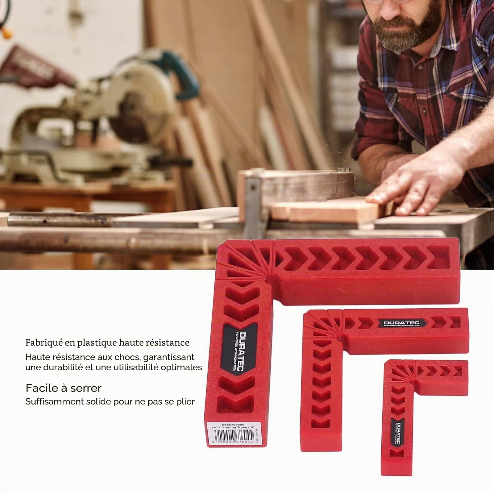 Équerres de Positionnement à 90° en Plastique Haute Résistance Lot de 12 Outils de Charpentier pour Travail du Bois Règle d'Angle Précise Légère et Solide