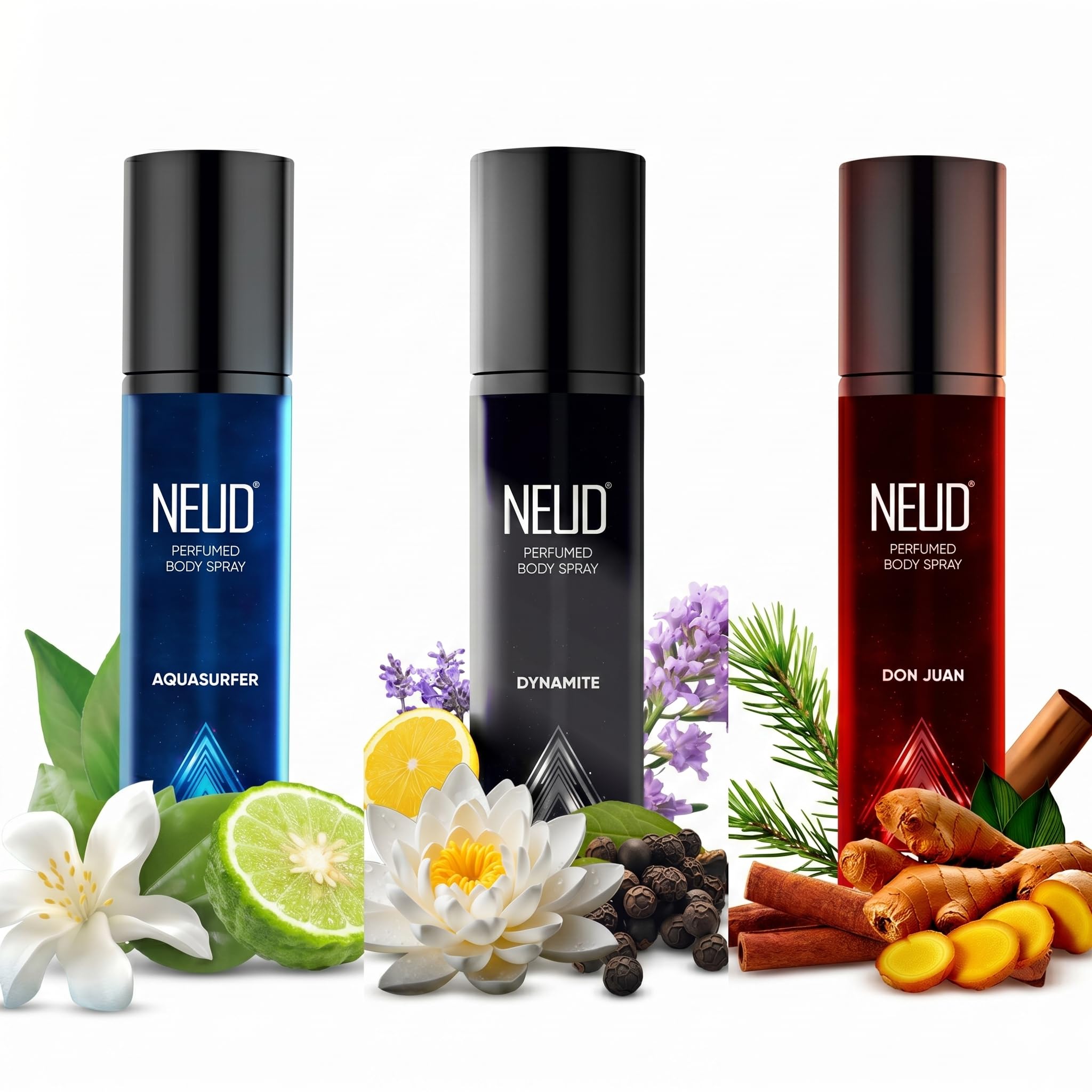 NEUD 3-in-1 Perfumed Body Sprays Deodorants for Men, Long-Lasting Deodorants, No Gas, No CFC Formula - 1 Set (3x120ml Each)-picture-33