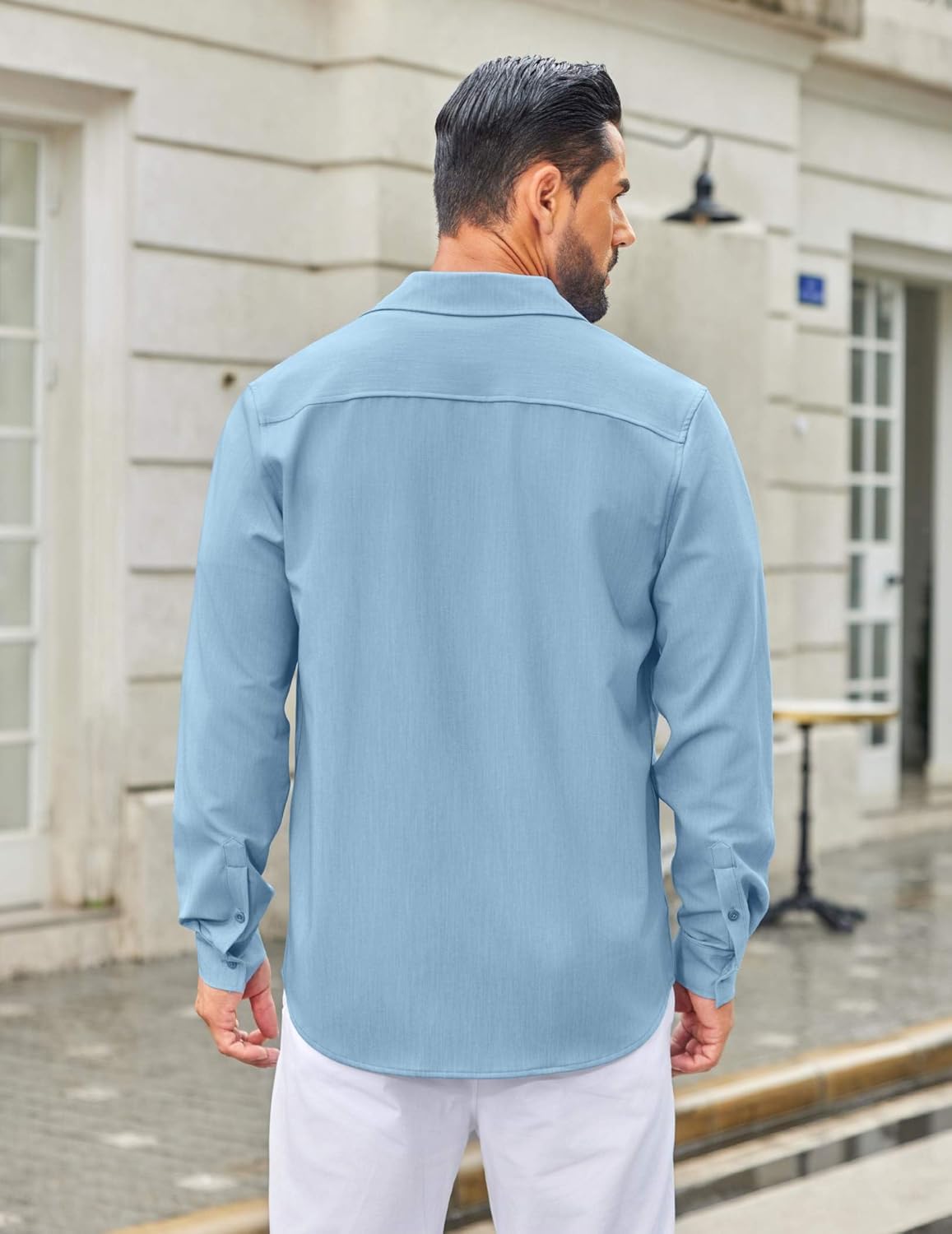 COOFANDY Men's Casual Button Down Long Sleeve Untucked Denim Dress Shirt - Image 6