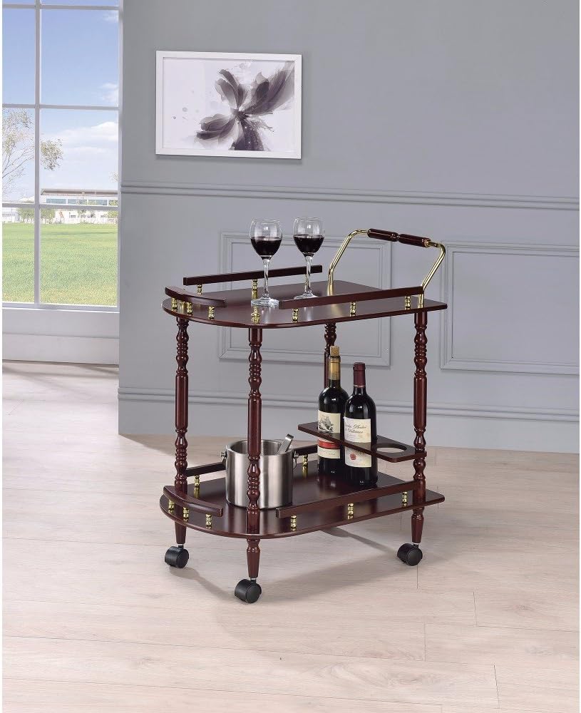 Benzara Serving Cart, One Size, Brown