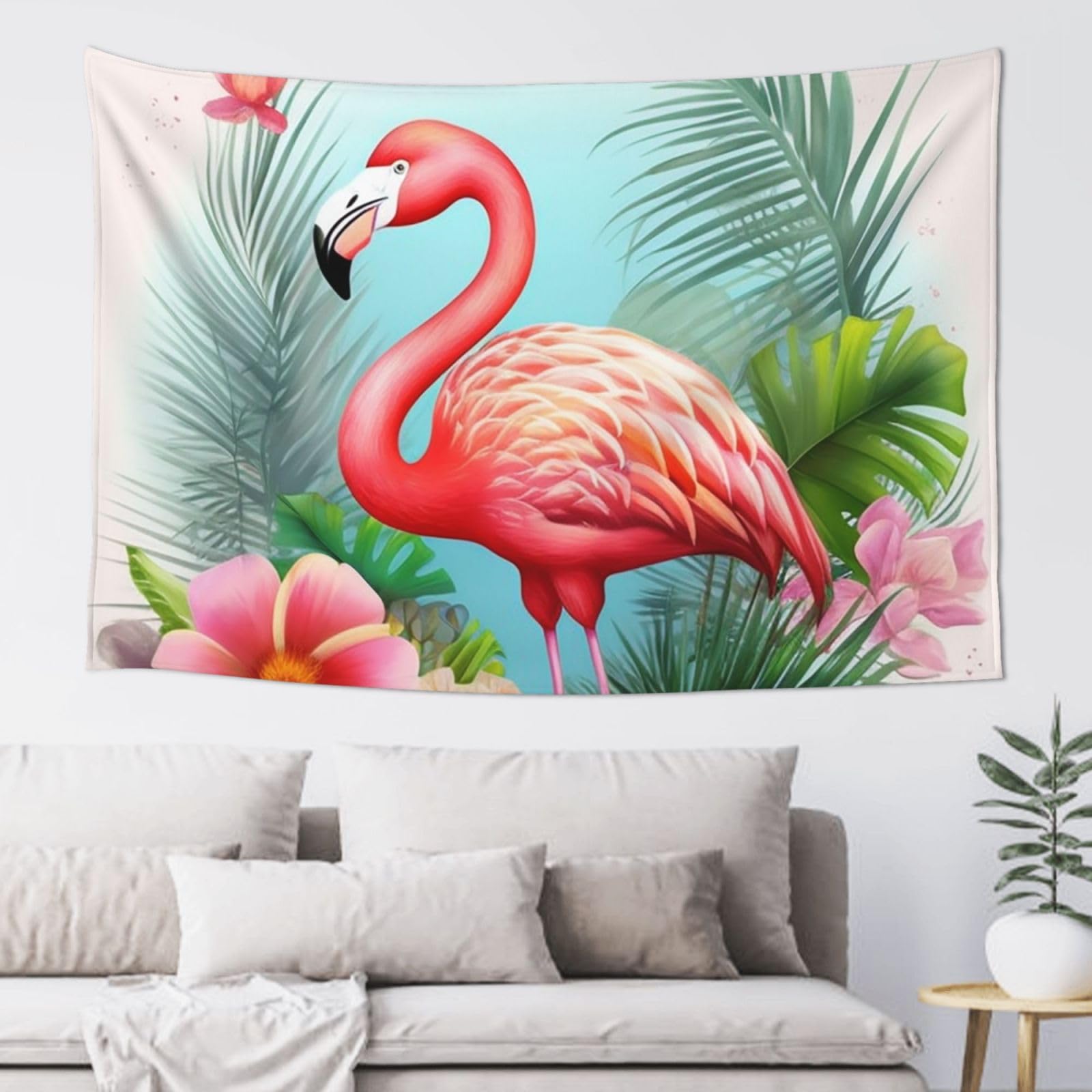 FodPand Tropical Flamingo Tapestry for Bedroom Aesthetic, Wall Hanging Tapestries Art Decor Backdrop Wall Tapestry for Dorm Living Room Funny Poster Party Banner Background 40" X 60"