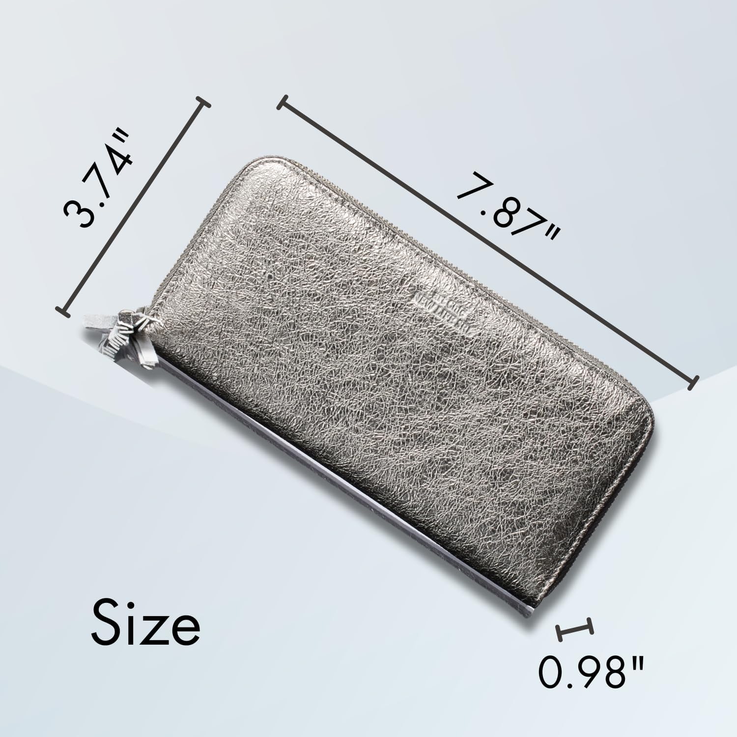 VOICE Align type Long wallet Leather made by NEW LIFE in Italy Cowhide ART.Chic Women's Elegant and easy to use Vertical card case In gift box (Gold) - Image 4