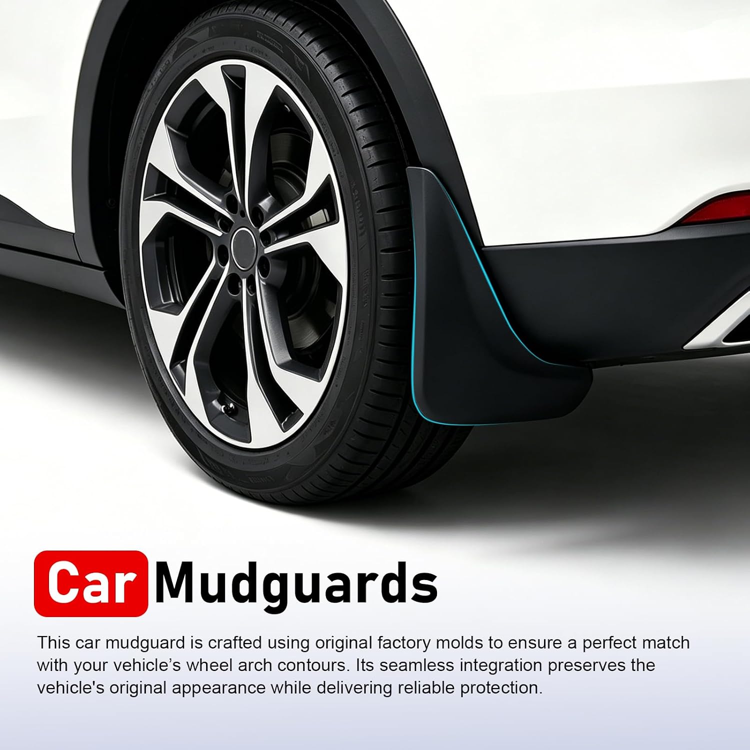 4 PCS Car Mud Flaps, Upgraded Thickened Front Rear Mud Flaps Splash Guards, Splash Proof Scratch-Resistant Protective Shield Kit, No Drilling Required, for Most Sedans (Black# S)