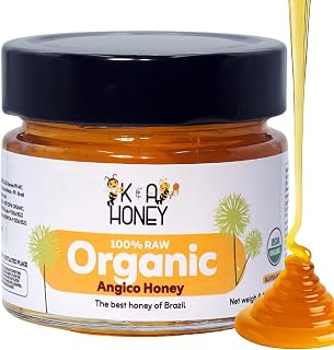 K&A HONEY Angico Blossom | USDA Certified Raw Organic Honey | 100% Pure Brazilian Honey | Rich in Antioxidants & Natural Energy | Unpasteurized | Premium Quality | 8.47 oz