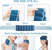 Vista 3 de Envoltura de hielo con 7 paquetes de hielo, soporte de enfriamiento completo para cuello y hombros, almohadilla de terapia fría reutilizable