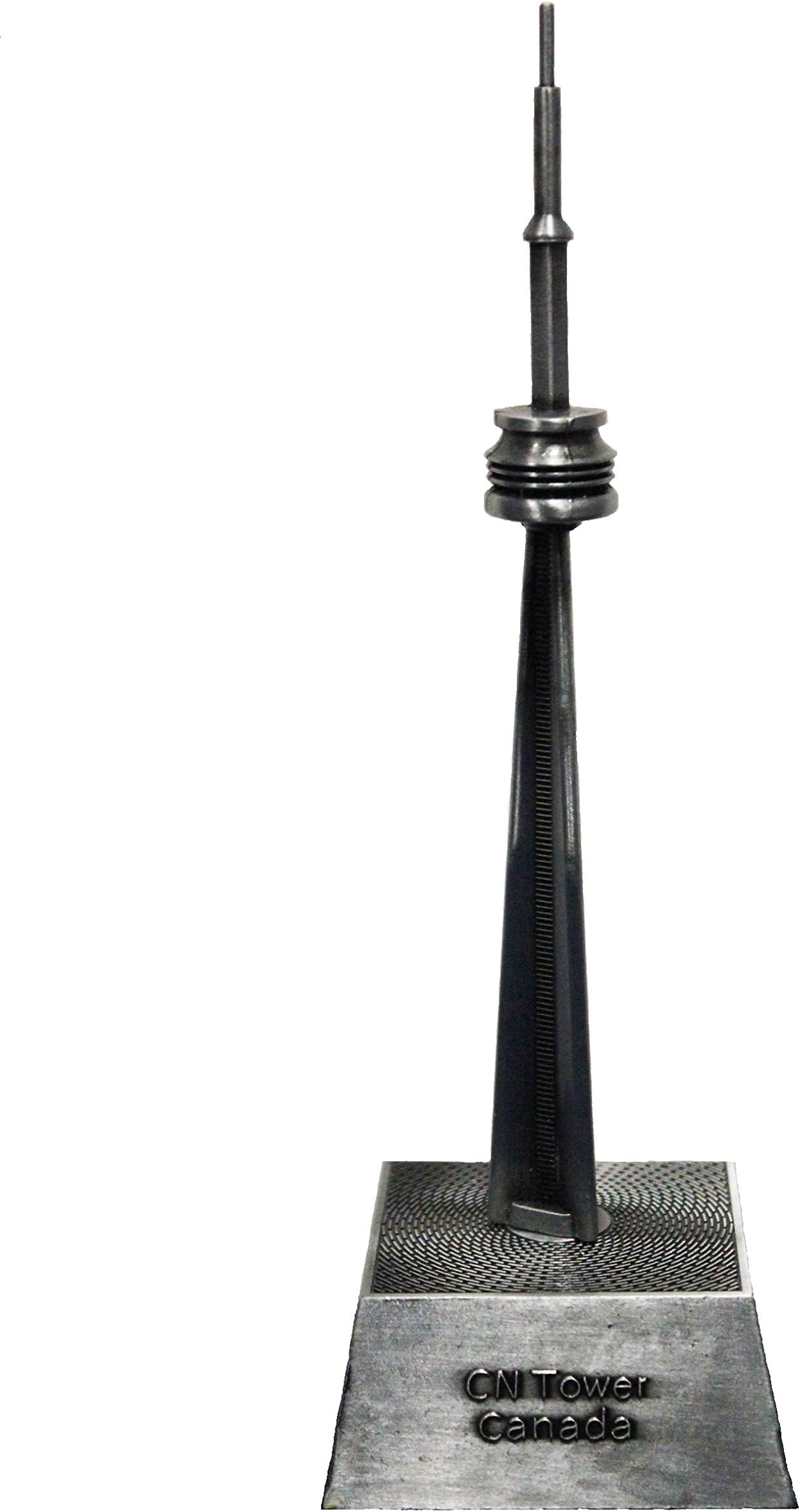 CN TOWER CANADA Silver With BASE Metal Souvenir .. Size : 7.5" x 2.5" x 2.5" Inch .. New
