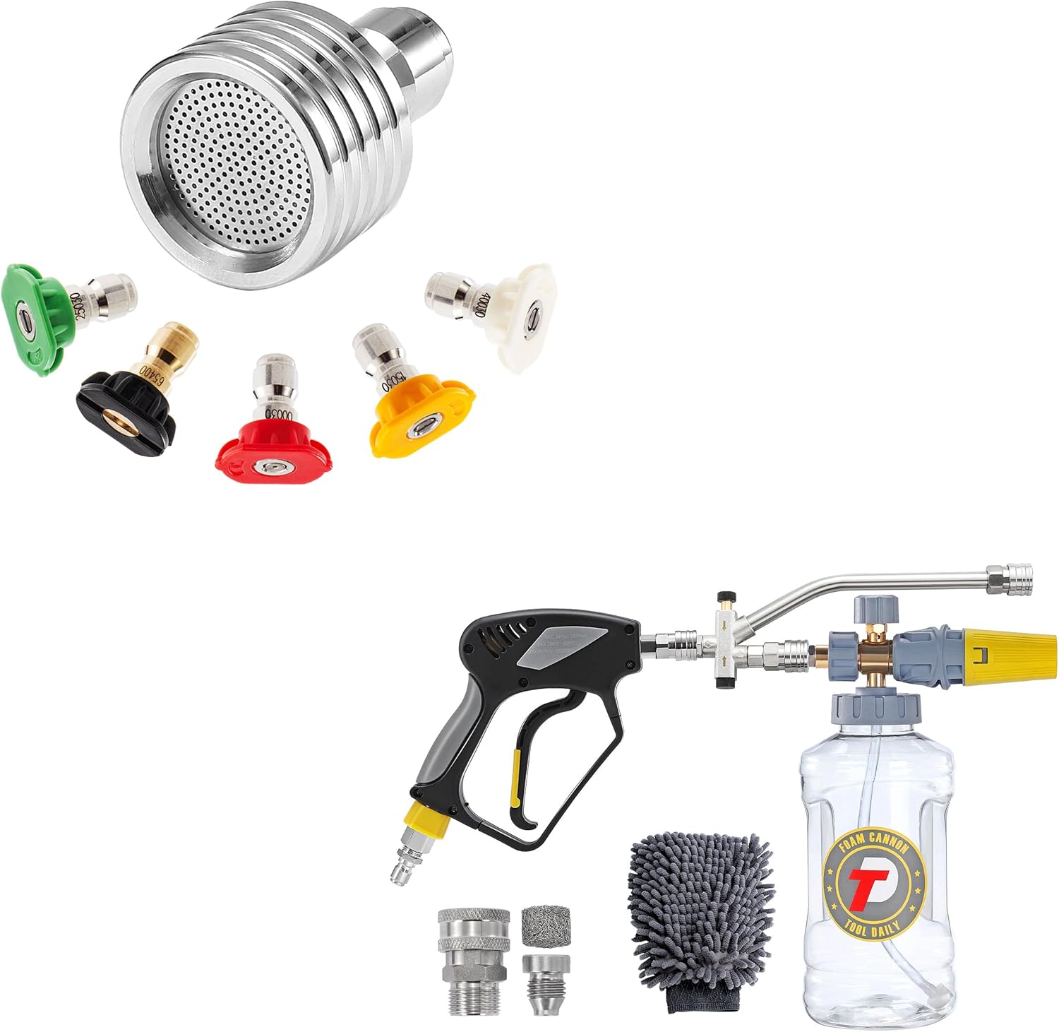 Tool Daily Pressure Washer Shower Nozzle for Soft Wash, Foam Cannon with Pressure Washer Gun